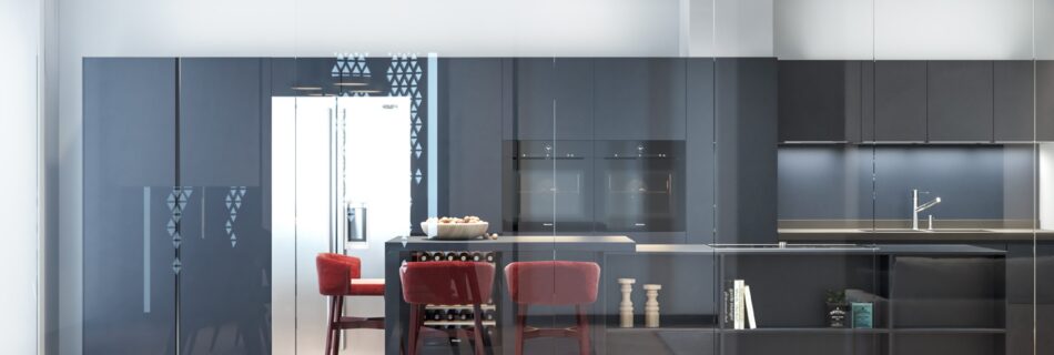 3D render of Domus Lascaris luxury living room, photorealistic architectural interior visualization